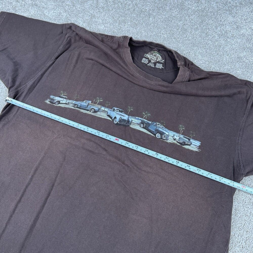 LOT OF 2 Newport Blue TShirts Motorcycle Classic Cars Y2K VTG Graphic Mens 2XL - Picture 13 of 13